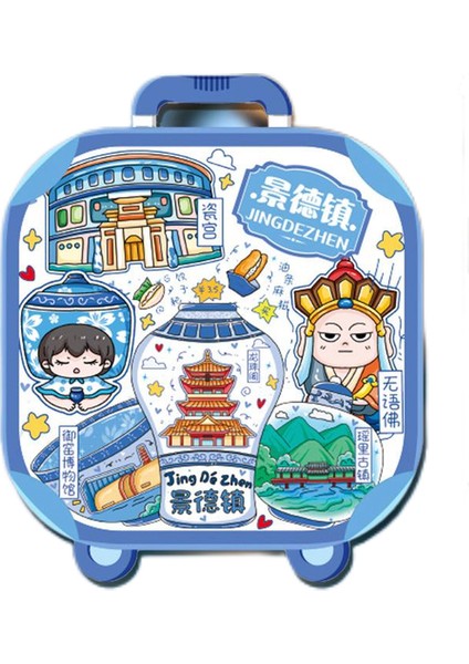 0300ÇIN Jingdezhen Seyahat Hediyelik Buzdolabı Çıkartmaları (Yurt Dışından)