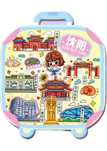 0277CHINA Shenyang Seyahat Hediyelik Buzdolabı Çıkartmaları (Yurt Dışından)