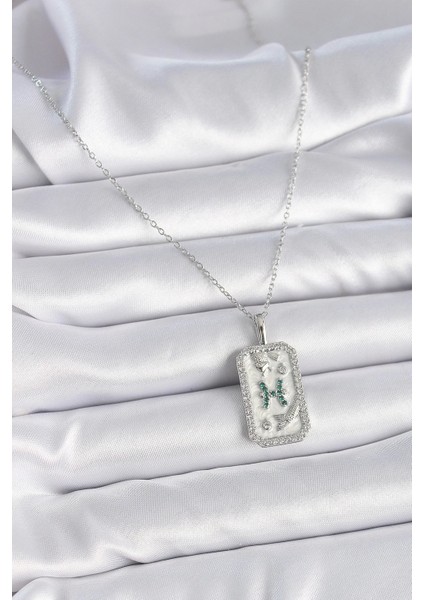 316L Çelik Gümüş Renk Zincir Balık Burcu Zirkon Taşlı Kadın Kolye fiyatları