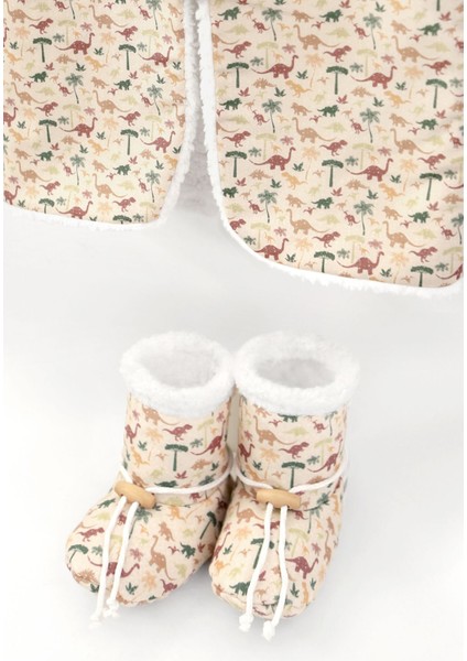 Bebek Yelek & Patik 6-12 Ay Dino Bej modelleri