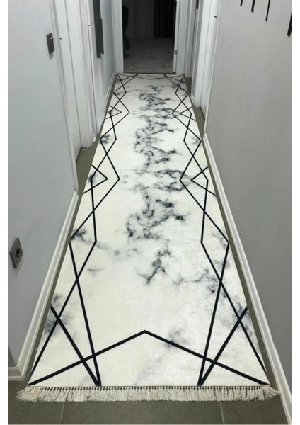 Yolluk Halı – Kaymaz Tabanlı, Yıkanabilir, Yumuşak Dokulu, Şık ve Dayanıklı Tasarım (Platin Siyah Yolluk)