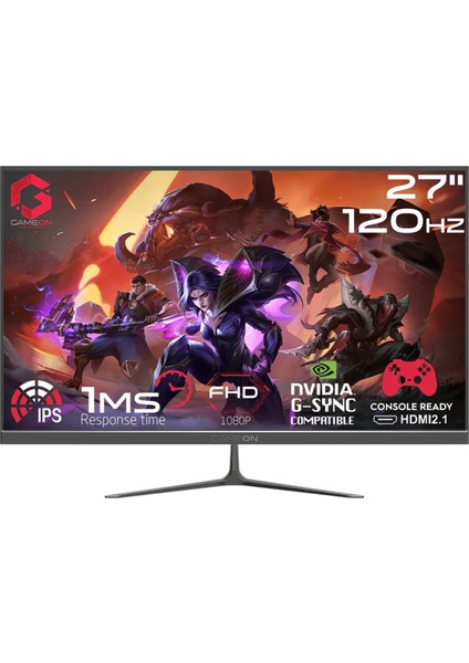 GOES27FHD120IPS 27" Fhd, 120Hz, Mprt 0.5ms, HDMI 2.1, Ps5 Destekli IPS 1920 x 1080 LCD Monitör