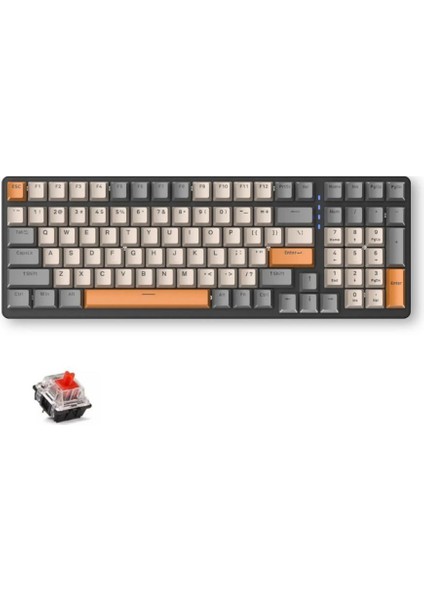 Rgb Arkadan Aydınlatmalı Mekanik Klavye Kablolu Gerçek Mekanik Klavye 100 Tuş