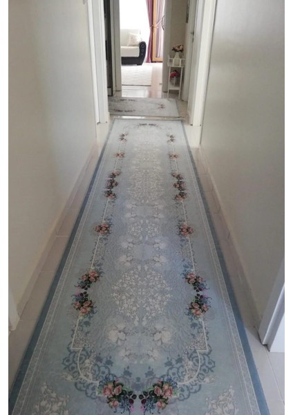 Yolluk Halı – Kaymaz Tabanlı, Yıkanabilir, Yumuşak Dokulu, Şık ve Dayanıklı Tasarım (Lalezar Mavi Yolluk) fiyatları