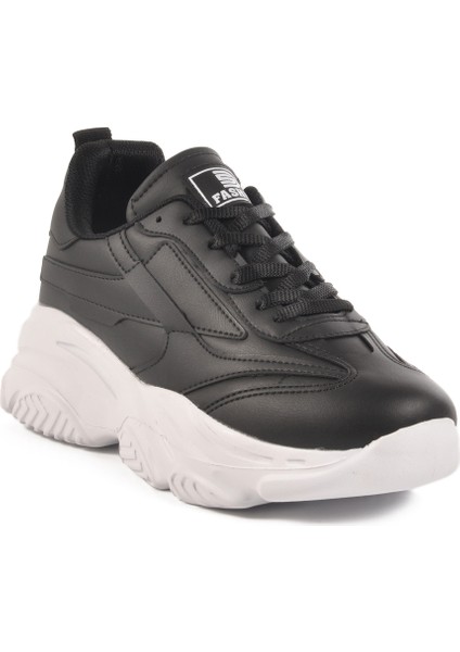 Siyah Beyaz Bağcıklı Kadın Sneaker DRK171 G modelleri