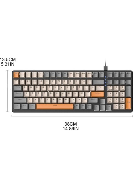 Rgb Arkadan Aydınlatmalı Mekanik Klavye Kablolu Gerçek Mekanik Klavye 100 Tuş fırsatları