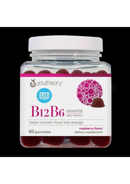 B12B6 - Vegan Vitamin B6 & Vitamin B12 - Offers Brain Health, Energy & Immunity Support* - Dairy, Soy & Gluten Free - 60 Vege fiyatları