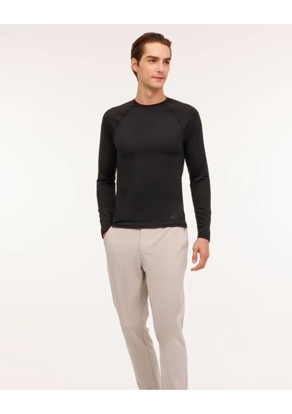 Lumberjack MB Leon 14LJK-130-33 Pr Sade Armalı 0 Yaka Uzun Kol Tshırt