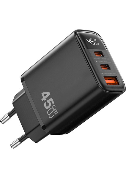 WI-G011 Firefly Serisi Gan Tech Pd Hızlı Şarj Özellikli Şarj Başlığı 45W Siyah modelleri