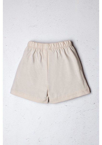 Kız Çocuk Şort Esnek Bel Basic Rahat Kalıp