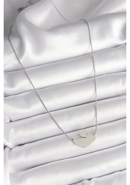 316L Çelik Gümüş Renk Zincir Kuğu Model Kadın Kolye fiyatları