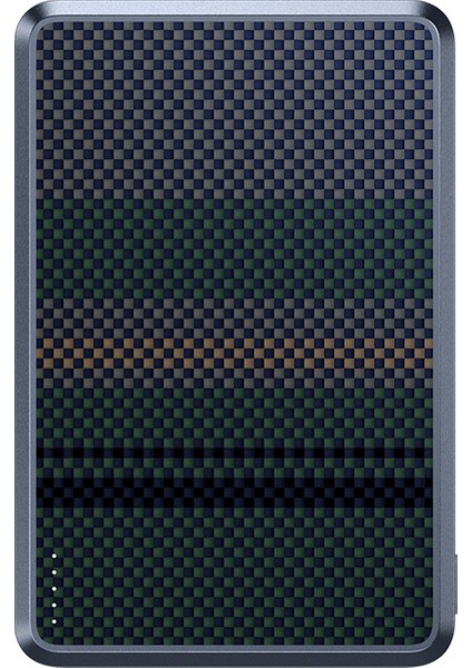 MP15 Armorgo M-Safe Özellikli Aurora Serisi Aramid Fiber Powerbank 15W 5000MAH Siyah-Yeşil