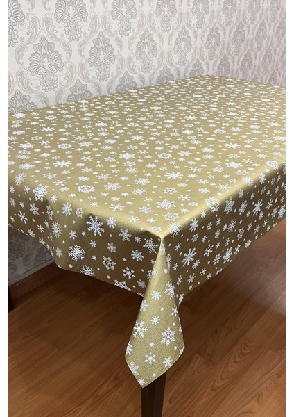 Elyaf Tabanlı, Silinebilir, Kar Desenli Masa Örtüsü, Dayanıklı ve Şık Tasarım modelleri