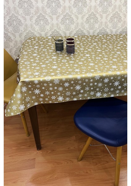Elyaf Tabanlı, Silinebilir, Kar Desenli Masa Örtüsü, Dayanıklı ve Şık Tasarım fırsatları