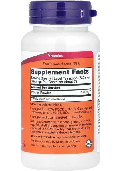 Inositol Powder, 2 Oz (57 G) fiyatları