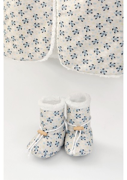 Unisex Yelek ve Patik Takımı 2 Li Set Çift Taraflı Düğmeli Yenidoğan Pamuklu Koyun Tüyü Moi modelleri