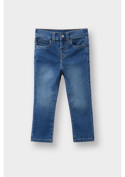 Kız Bebek Beli Lastikli Jean Pantolon E9557A525AU
