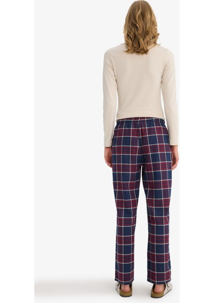 Regular Fit Uzun Boy Kareli Pijama Altı-Fall in Love E7617AX25AU