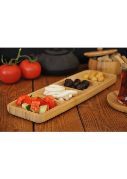 Kahverengi 4 Bölmeli Çerezlik ve Sosluk, Şık ve Kullanışlı Tasarım modelleri