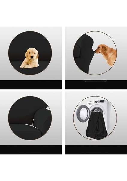 Gri Bal Peteği Lastikli Üçlü Koltuk Kılıfı, Koruma ve Dekorasyon Için Uygun