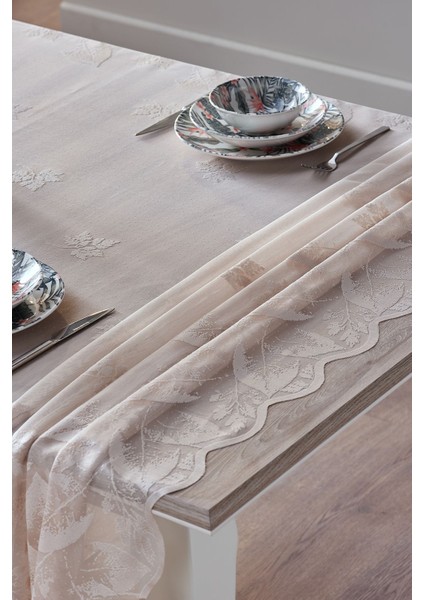 Bej Masa Örtüsü 145X240CM, Şık ve Dayanıklı Tasarım ile Evinizi Güzelleştirir modelleri