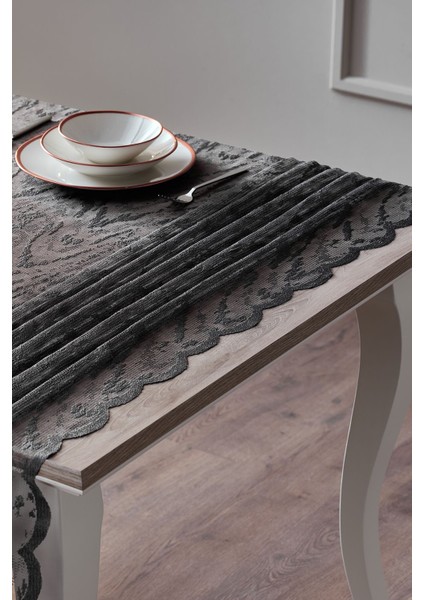 145X240CM Antrasit Masa Örtüsü, Şık ve Dayanıklı Tasarım indirimleri