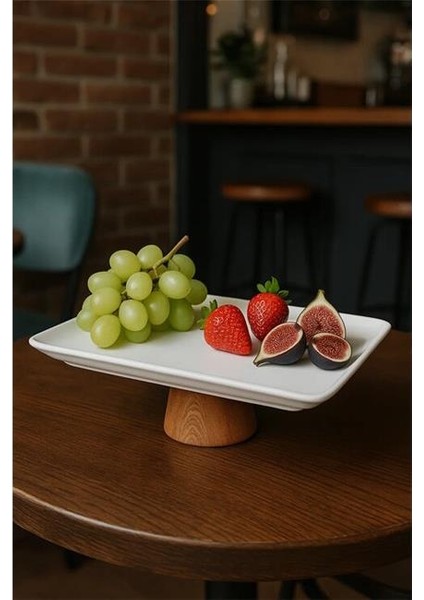 Porselen Ahşap Ayaklı 27X20 cm Sunumluk modelleri