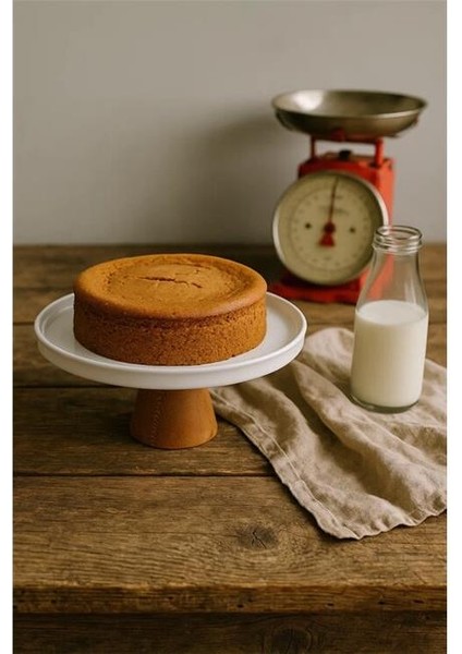 Porselen Ahşap Ayaklı 25 cm Sunumluk