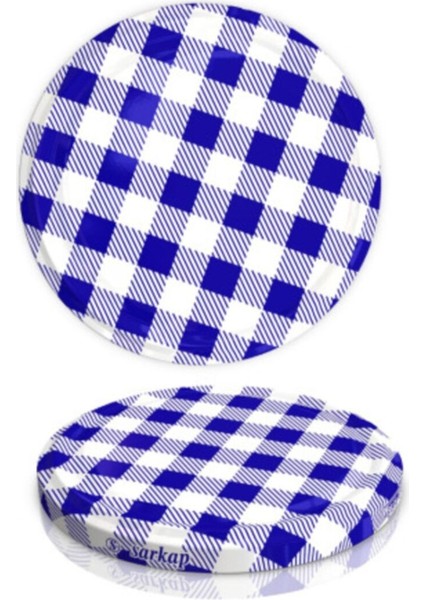 Lacivert Ekose 10 Adet Kavanoz Kapağı, 82MM, Hijyenik Paketli fiyatları