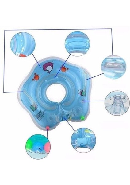 Renkli Bebek Boyun Simidi, Konforlu ve Güvenli, Mavi, 2010100 fırsatları