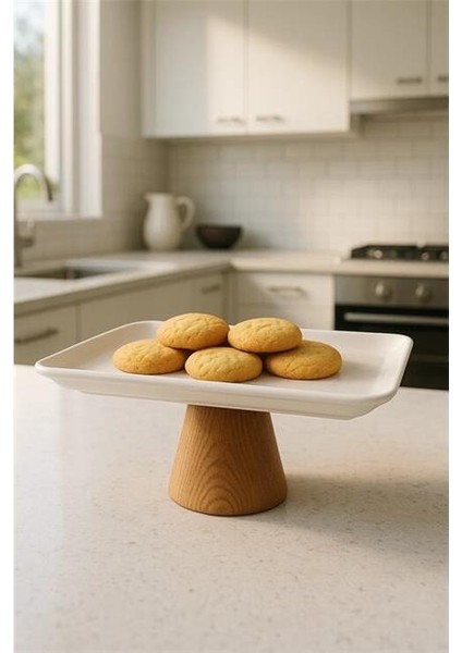 Porselen Ahşap Ayaklı 27X20 cm Sunumluk fırsatları