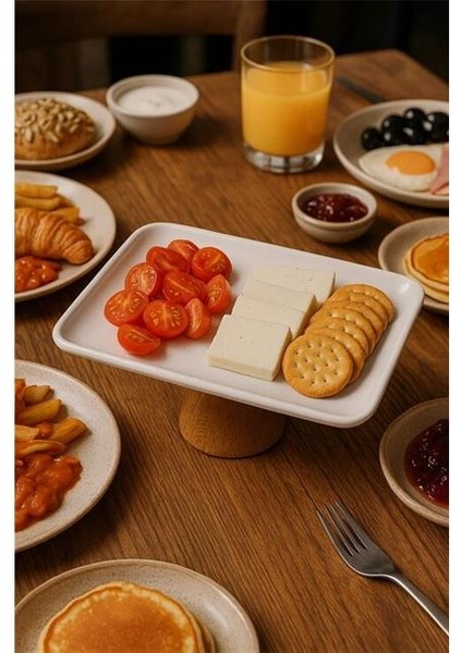 Porselen Ahşap Ayaklı 27X20 cm Sunumluk indirimleri