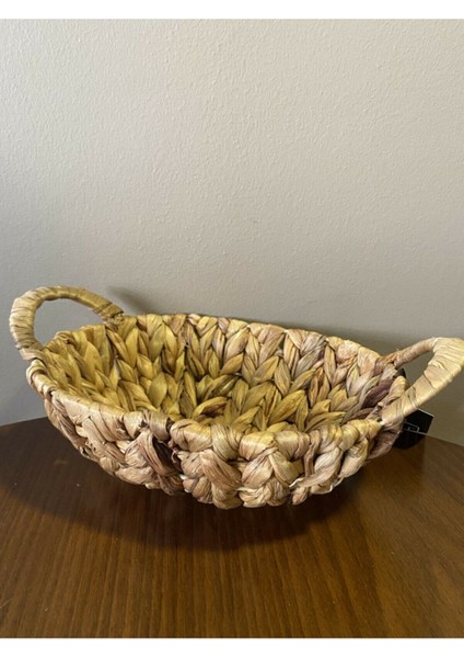 Haki Hasır Örgülü Kulplu Oval Sepet ve Tepsi, Şık ve Kullanışlı Tasarım modelleri