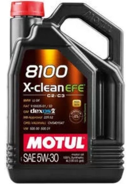 8100 X-Clean Efe Sae 5W-30 ( Tam Sentetik ) 4lt.