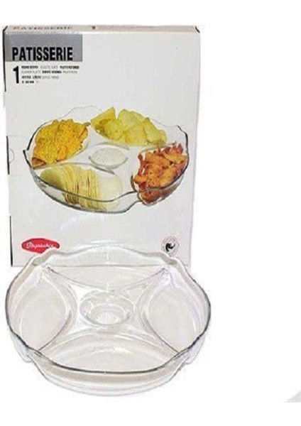 Beyaz 5 Bölmeli Sunum Tabağı, Şık ve Kullanışlı Sunum Gereciği fiyatları