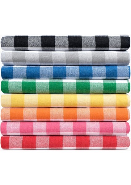 Kareli Mavi Masa Örtüsü, 160X220 Cm, Şık ve Retro Tarz Bahçe ve Sofralar Için fırsatları