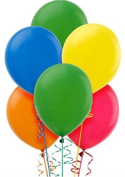 72+12 Adet Çok Renkli Lateks Balon Seti, Şişirilebilir, Eğlenceli ve Renkli Dekorasyon