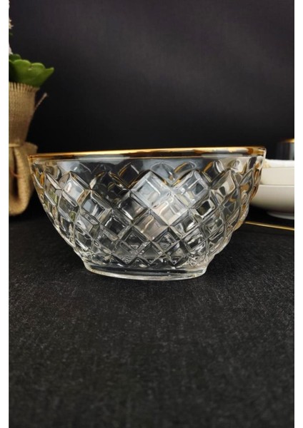 Altın Renkli Oval Cam Gondol Şekerlik ve Sunumluk, Şık ve Zarif Tasarım, 14,5 cm modelleri