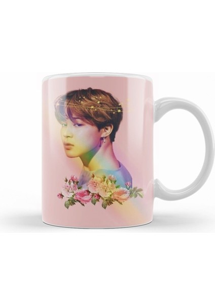 Çiçekli Porselen Kupa Bardak Jimin Tasarımı, Şık ve Güzel Hediyelik Seçim