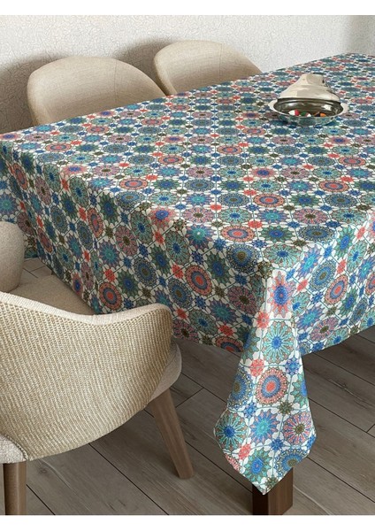 Turkuaz Renkli Leke Tutmayan, Şık ve Kolay Temizlenen Masa Örtüsü modelleri