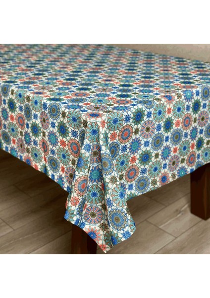 Turkuaz Renkli Leke Tutmayan, Şık ve Kolay Temizlenen Masa Örtüsü fırsatları