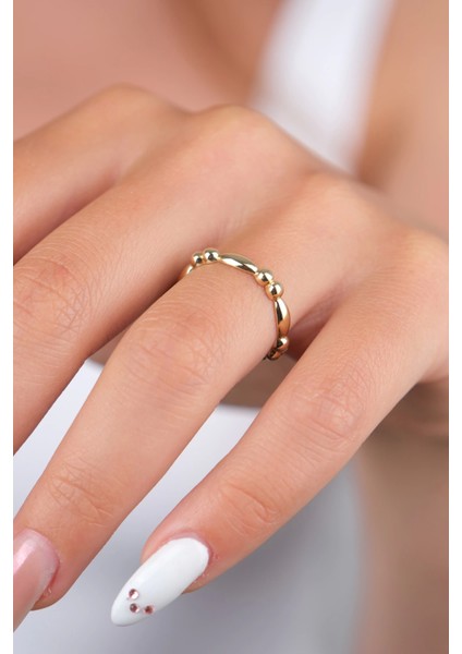 14 Ayar Altın Top Detay Yüzük 877 fiyatları