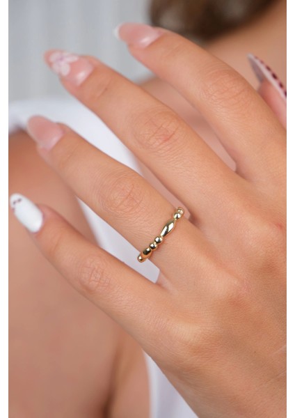 14 Ayar Altın Top Detay Yüzük 877 fırsatları