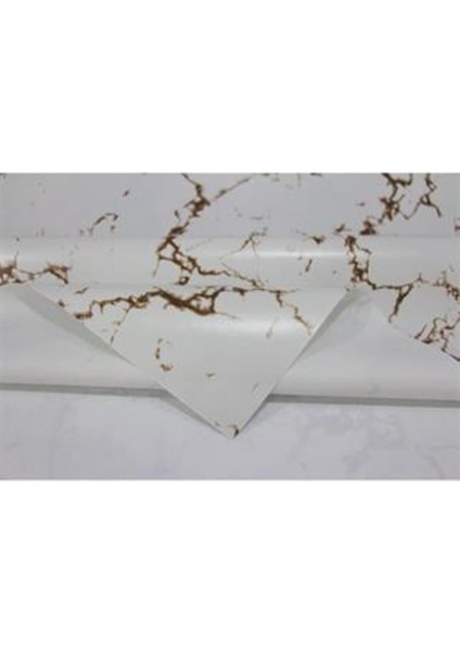 Elyaflı Silinebilir Mermer Desenli Masa Örtüsü Kahve Renkli fırsatları