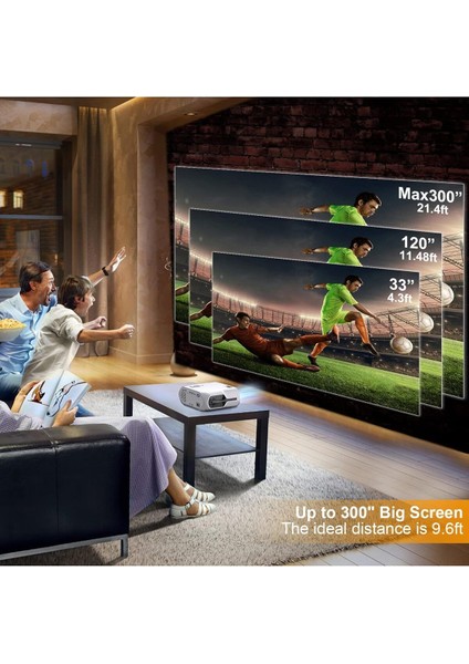 Gx 500 Taşınabilir Mini Projektör 1080P Hd Hdmı, Usb, Depolama Kartı, Av, Vga, Akıllı Android Uyumlu fırsatları