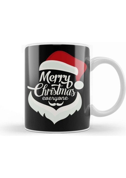 Yeni Yıl Temalı Porselen Kupa Bardak, Beyaz, Şık ve Sevimli Tasarım