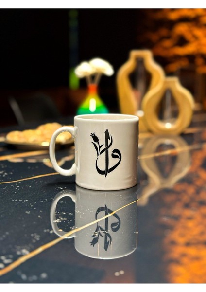 Elif Vav Baskılı Beyaz Kupa, Şık ve Sevimli Hediye Seçeneği