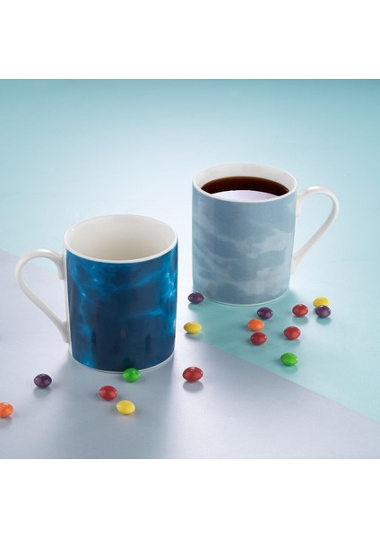 Mavi Tekli Kupa - Şık ve Kullanışlı, 1 Parça