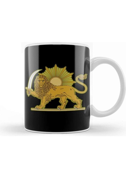 Beyaz Porselen Aslan Figürlü Kupa Bardak, Şık ve Kullanışlı Tasarım