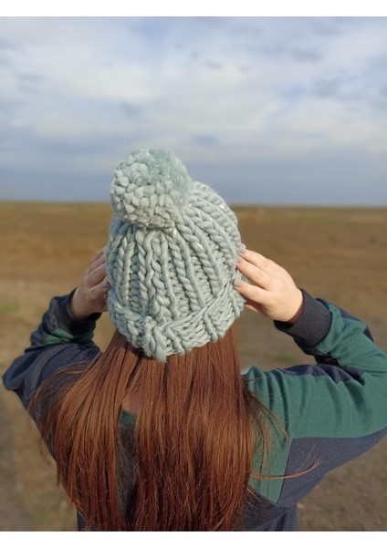 Sihirlihalka El Emeği Yün Bere (Büyük Ilmekli)